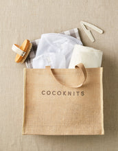 Load image into Gallery viewer, Cocoknits Jute Tote Bag